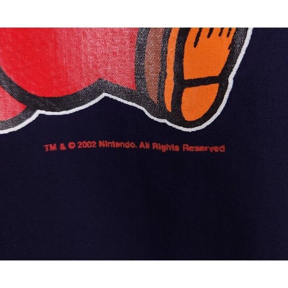 Vintage 2002 Nintendo Super Mario Logo Graphic SS Shirt Size L Mens Embroidered - Picture 8 of 10